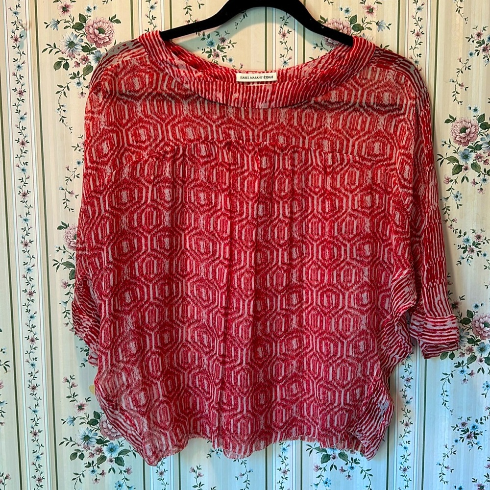 ISABEL MARANT ÉTOILE ‘Ziane’ Silk Chiffon Top